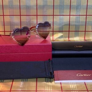 CARTIER BIG C RIMLESS SUNGLASSES